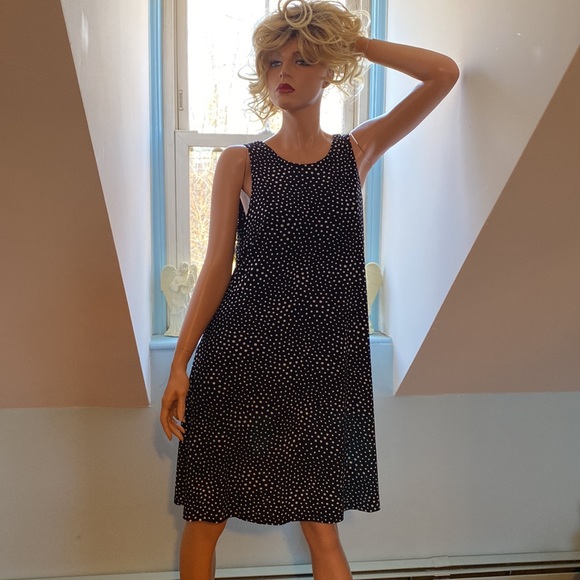 ANNE KLEIN POLKA DOT A LINE FULLY LINED SUNDRESS SZ 10 EUC - Picture 6 of 8